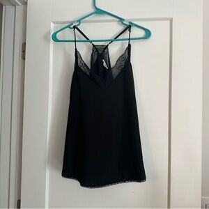 Black Lace Trim Cami Top
